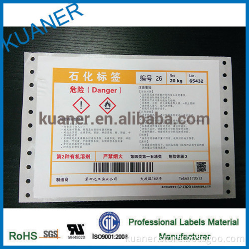 self-adheisve label material printed with inkjet memjet printer